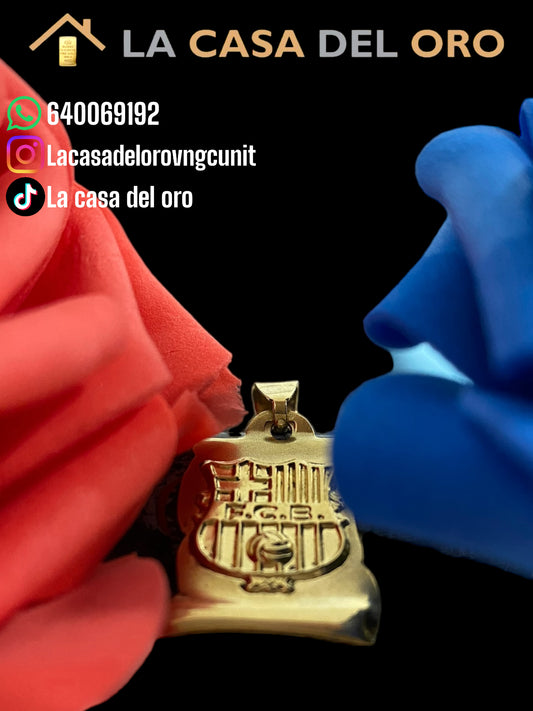 Colgante pergamino FCB oro 18kt