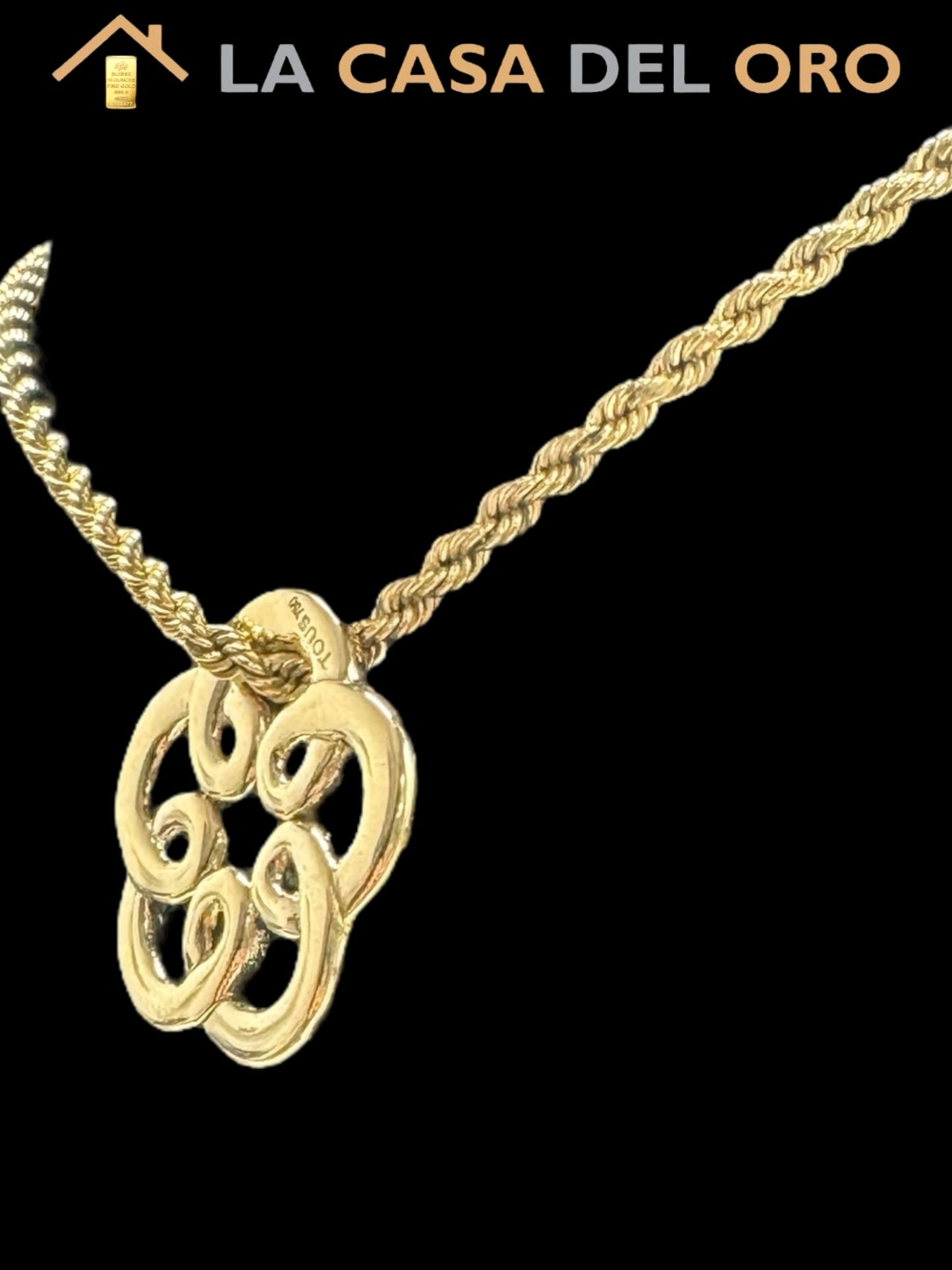 Colgante flor tous oro de 18 kt