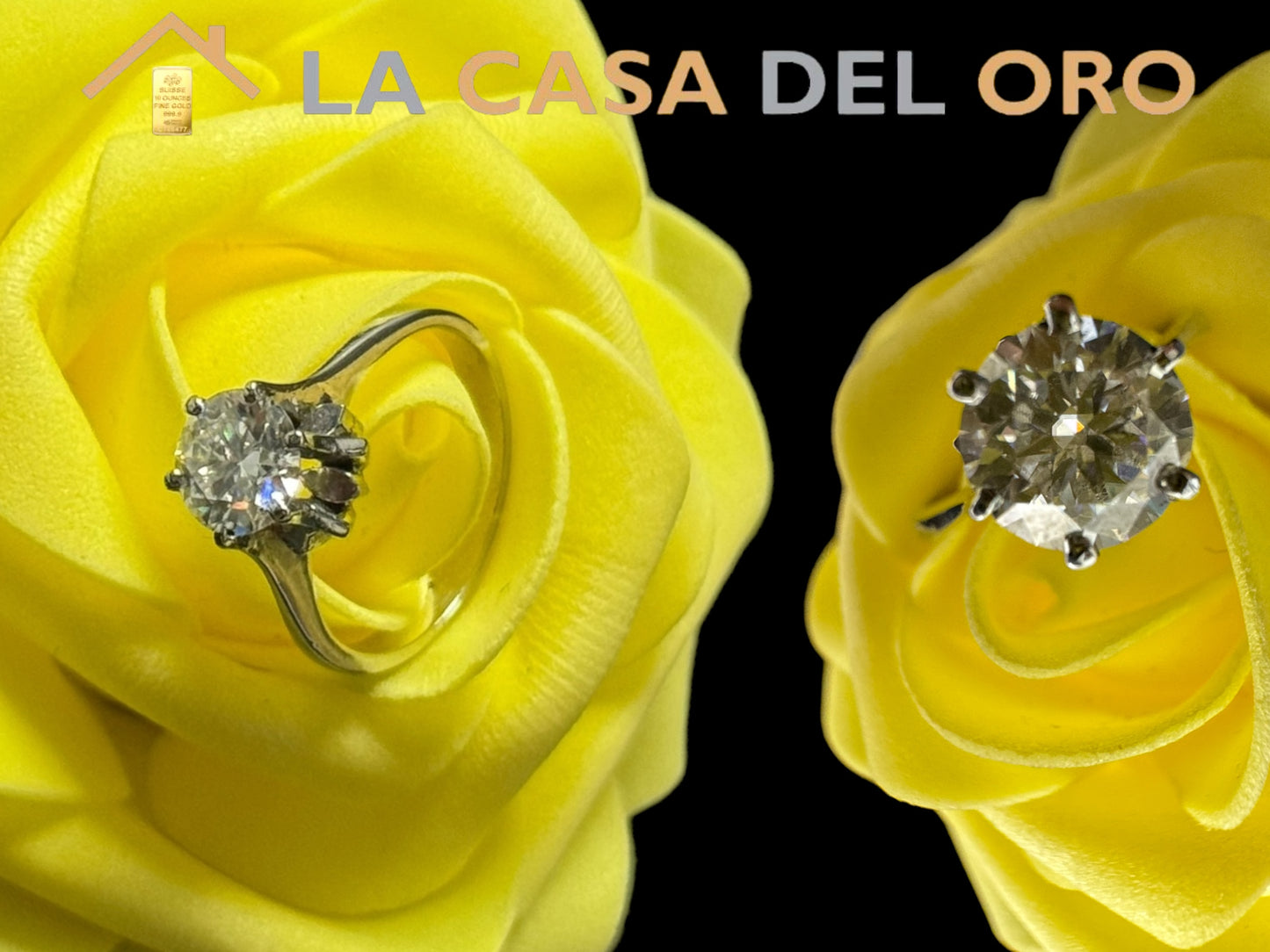 Solitario con brillante 1.12 Ct oro blanco 18 kt