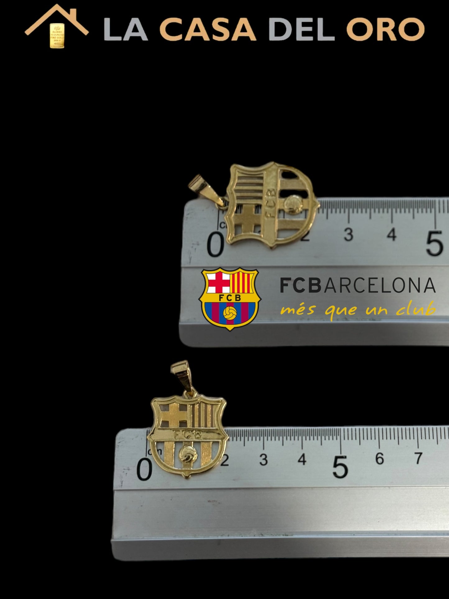 Colgante escudo FCB oro 18 kt