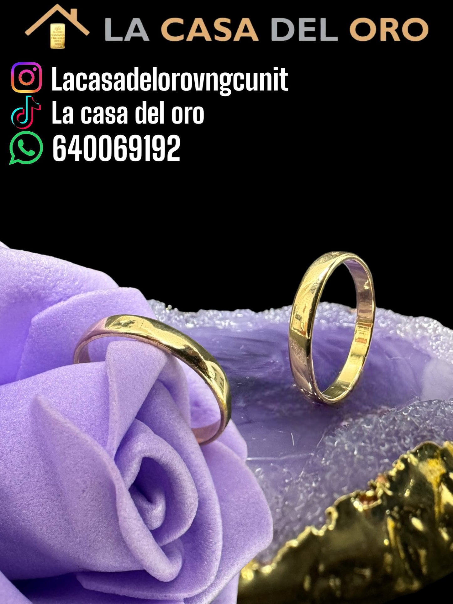 Alianza lisa oro de 18 kt