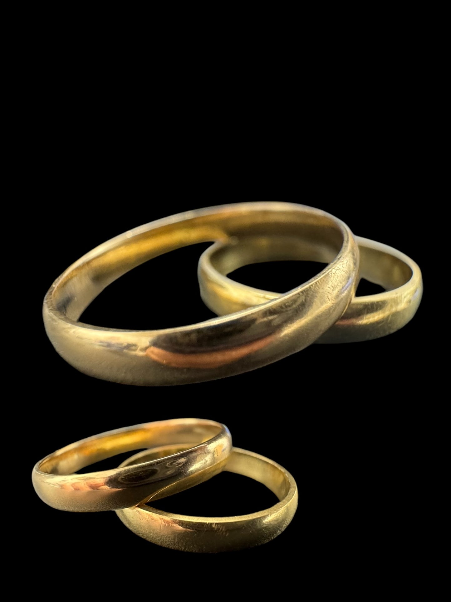 Pareja de alianzas oro de 18 kt