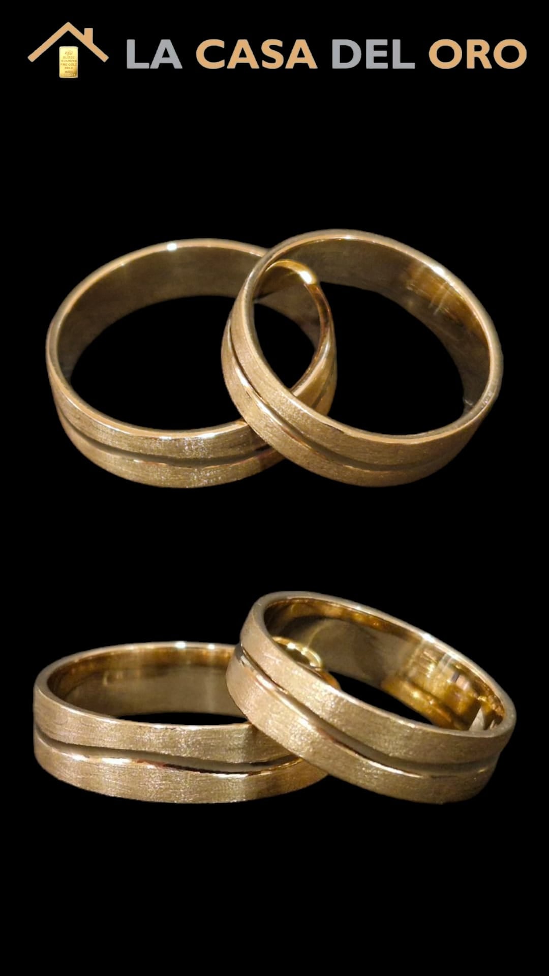 Pareja de alianzas oro 18kt