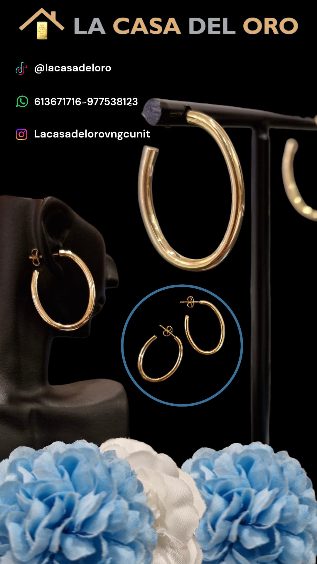 Pendientes ovalados oro 18kt