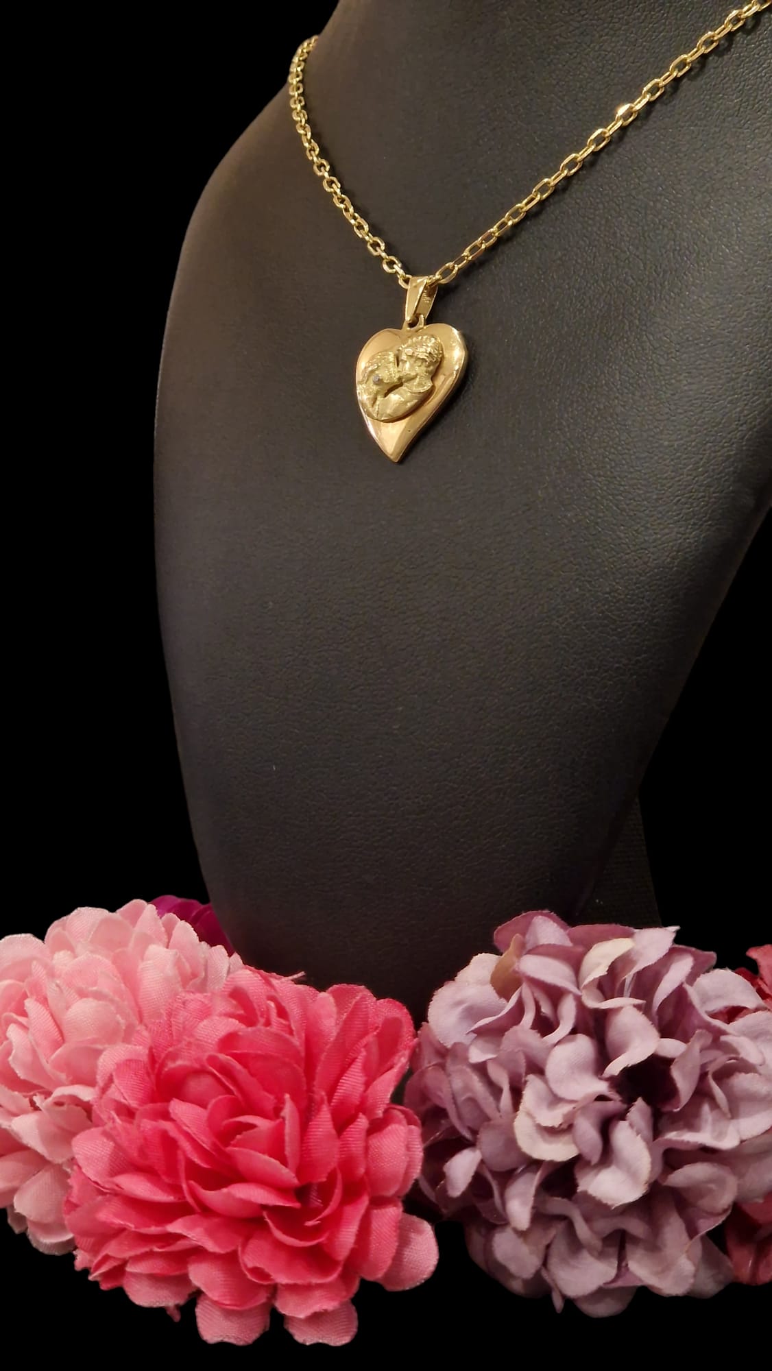 Colgante corazón oro 18kt