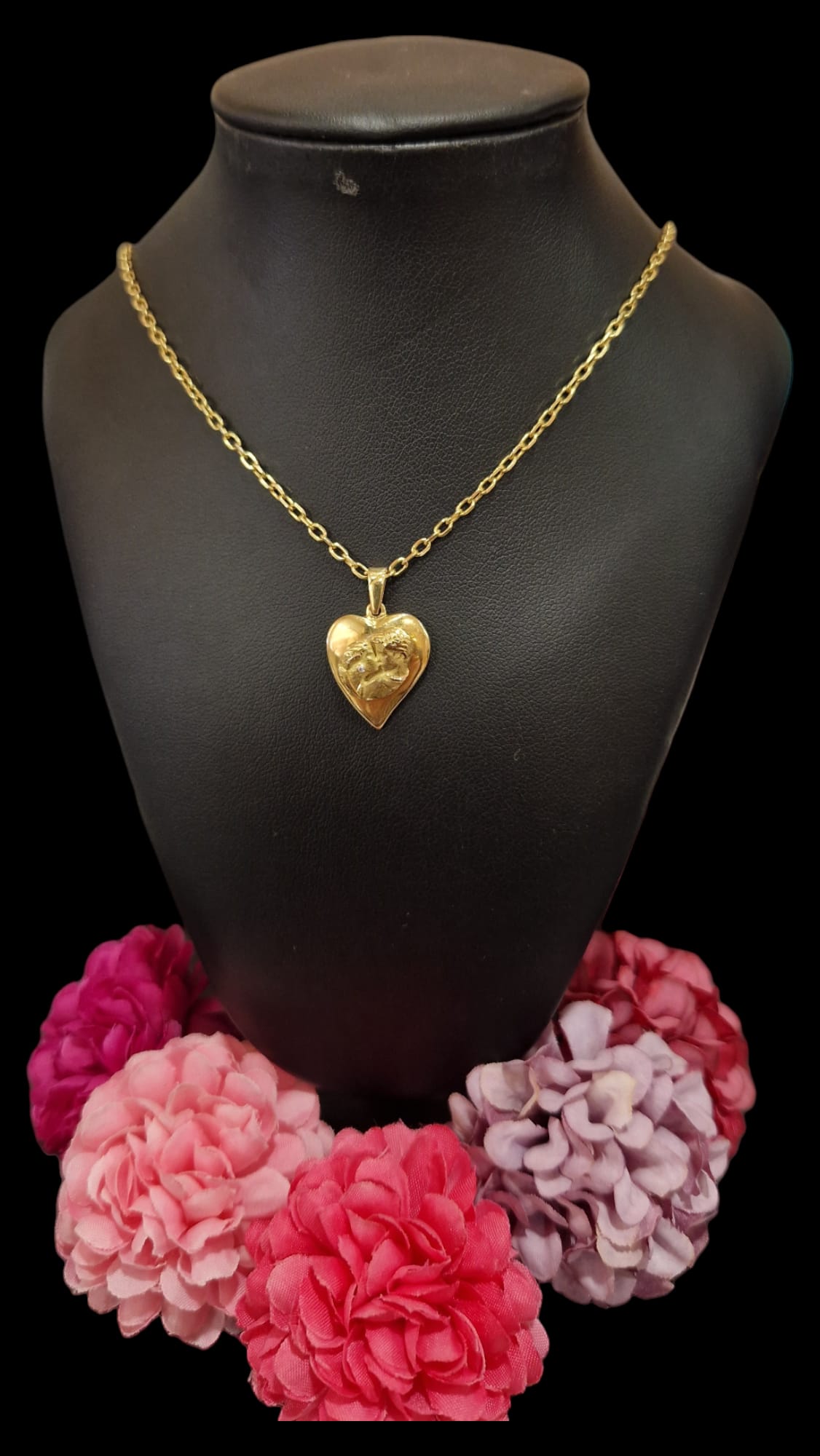 Colgante corazón oro 18kt