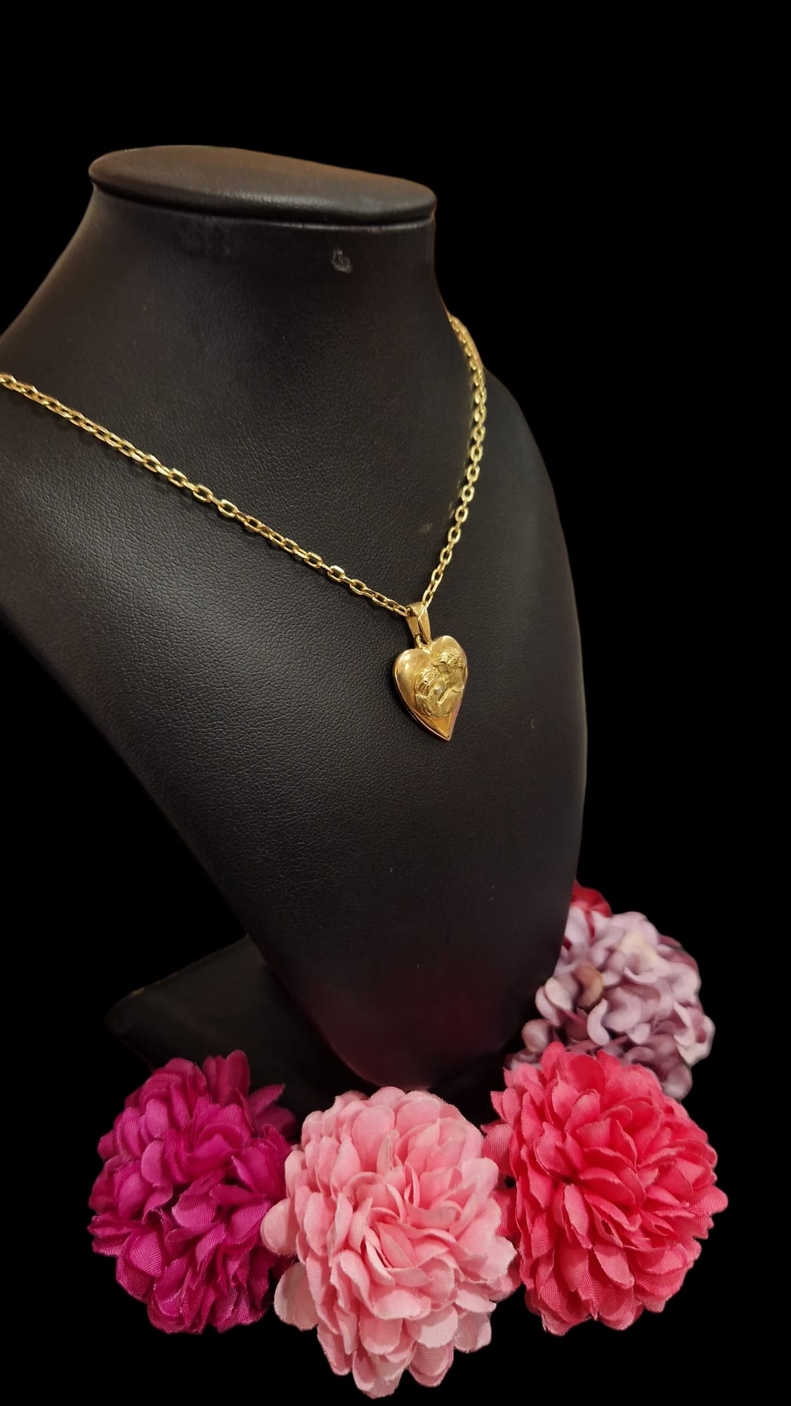 Colgante corazón oro 18kt