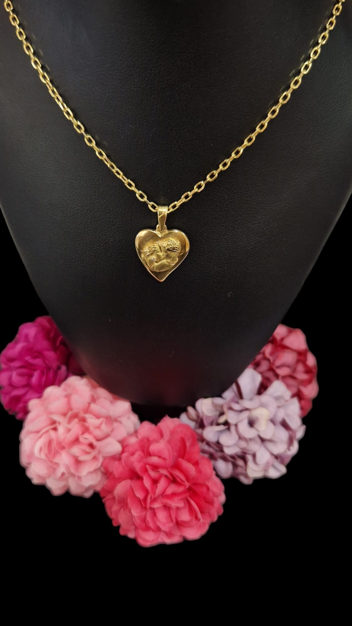 Colgante corazón oro 18kt