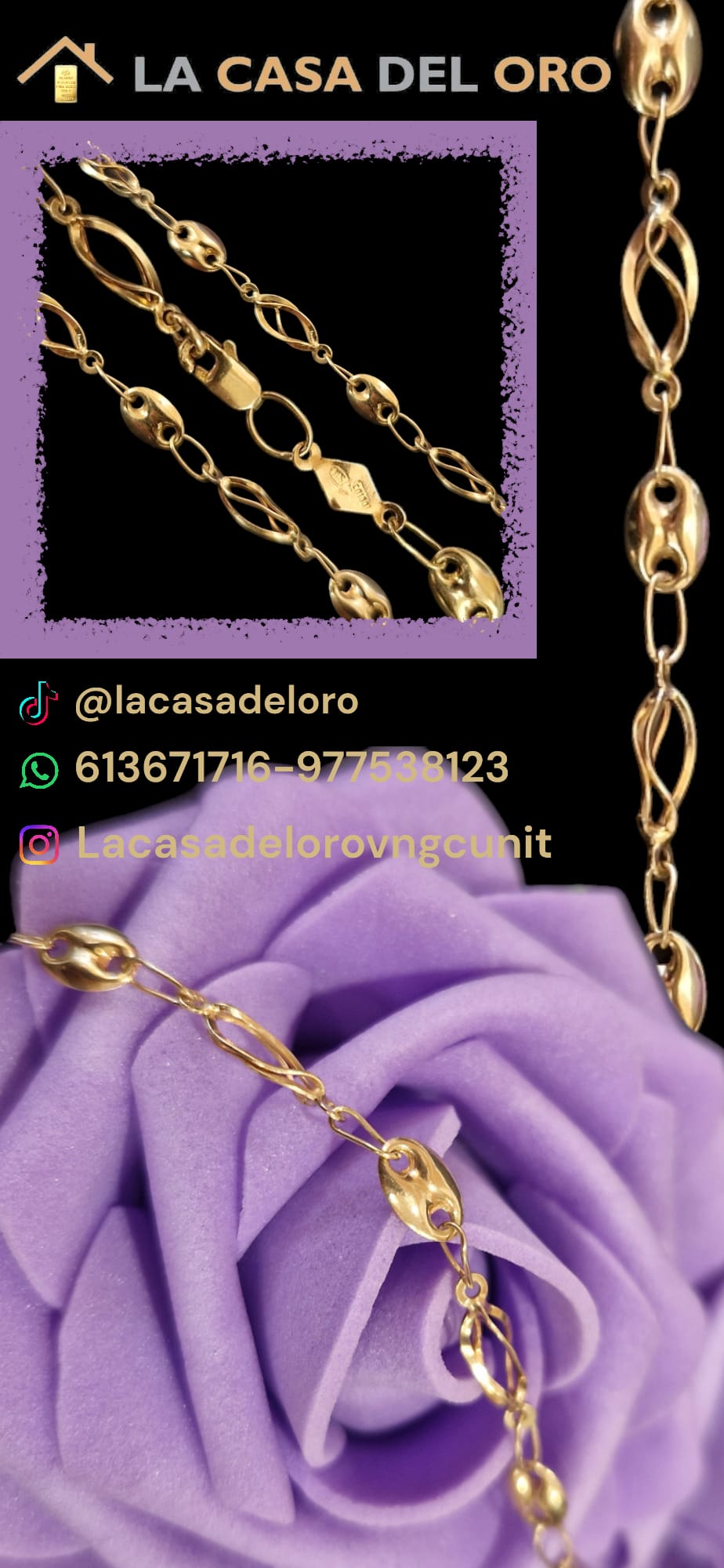 Pulsera grano de café oro 18kt