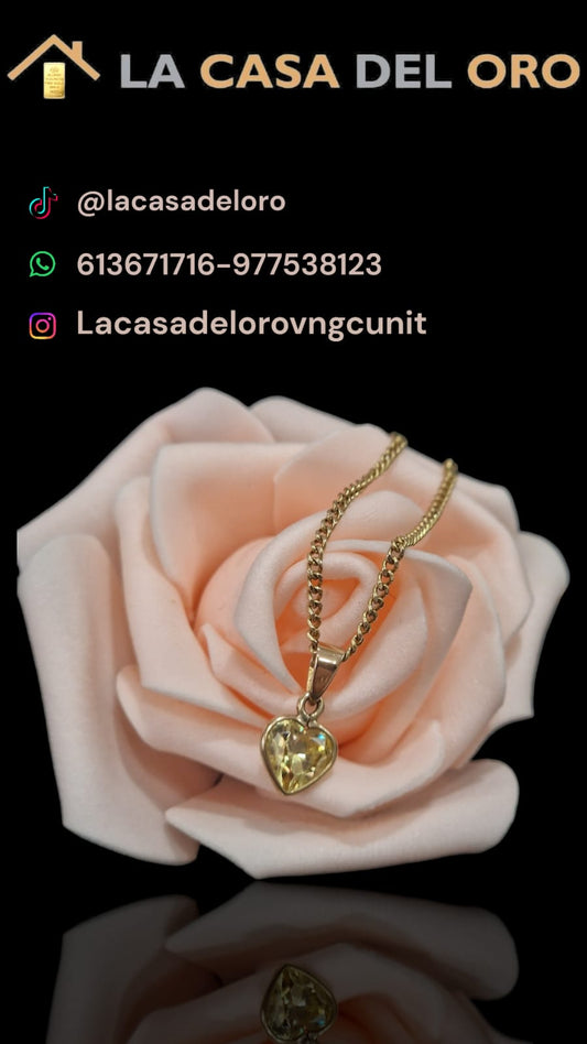 Colgante corazón oro 18kt