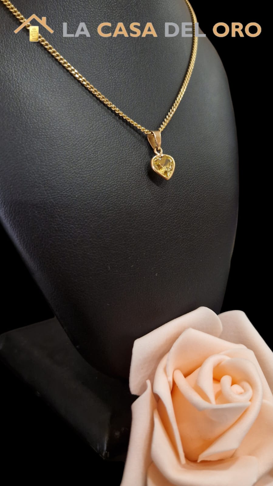 Colgante corazón oro 18kt