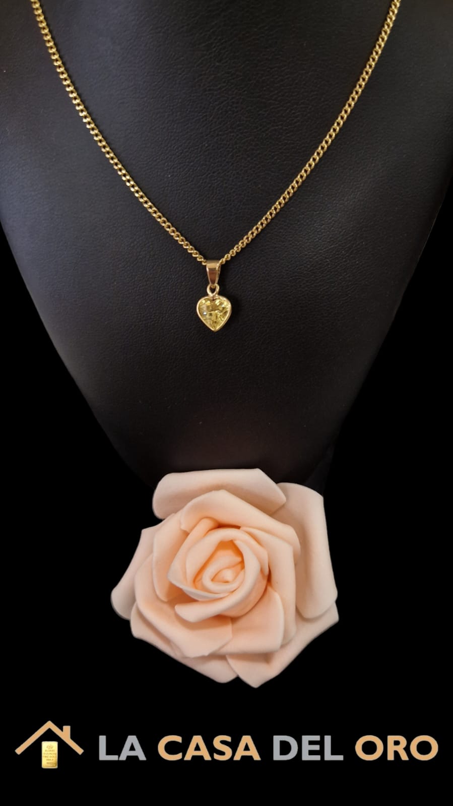 Colgante corazón oro 18kt