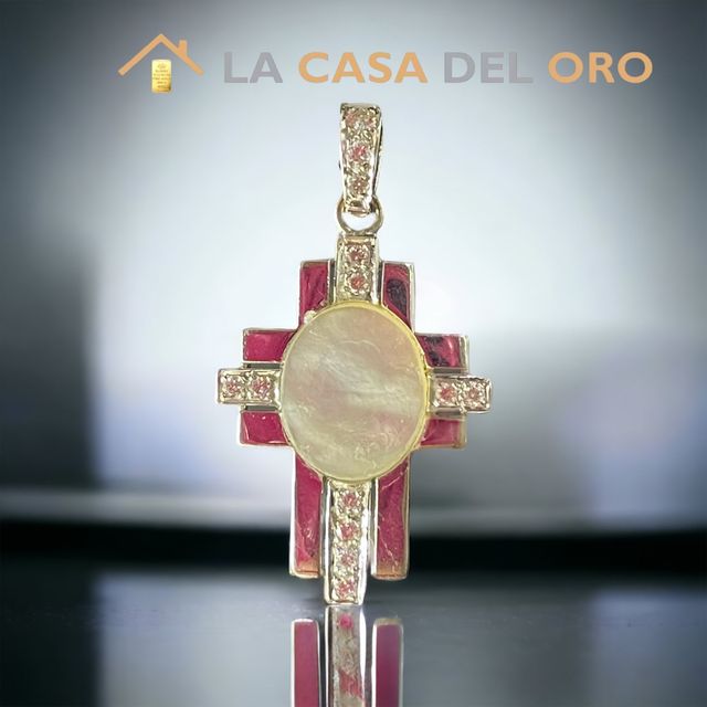 COLGANTE DE CRUZ DE ORO BLANCO