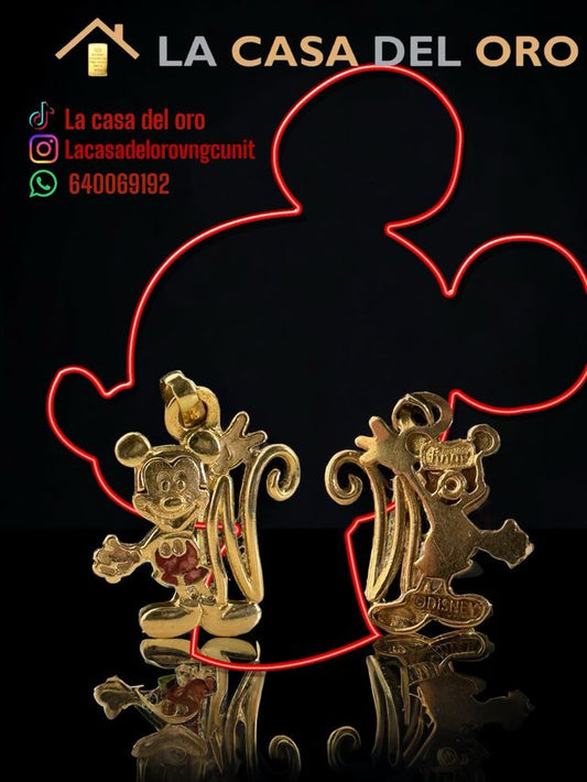 Colgante mickey mouse letra”N” oro 18kt